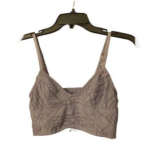 NWOT Intimately Free People bralette, adjustable straps, Plum lace, Size Medium